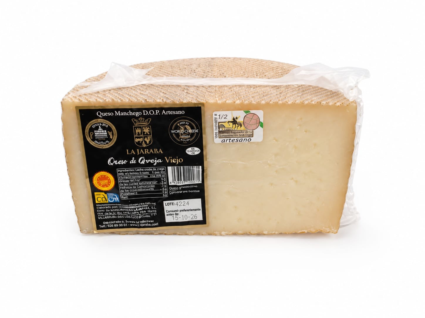 Cuña de Queso Viejo Pago de la Jaraba 500gr. Aprox