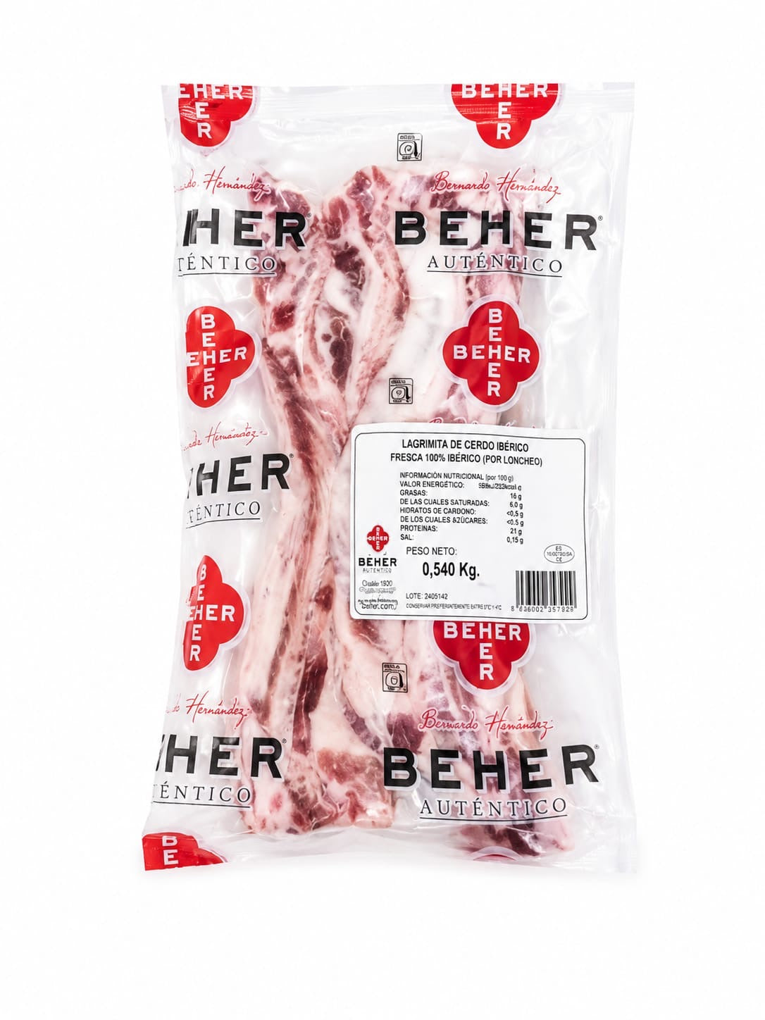 Lágrima de costilla ibérica 100% Beher congelada 500gr aprox