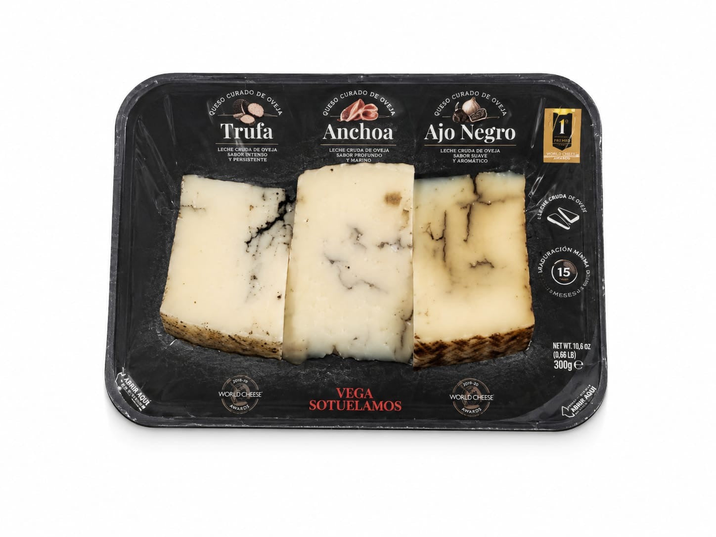 Tabla de Quesos Vegasotuelamos Trufa/Anchoa/Ajo Negro