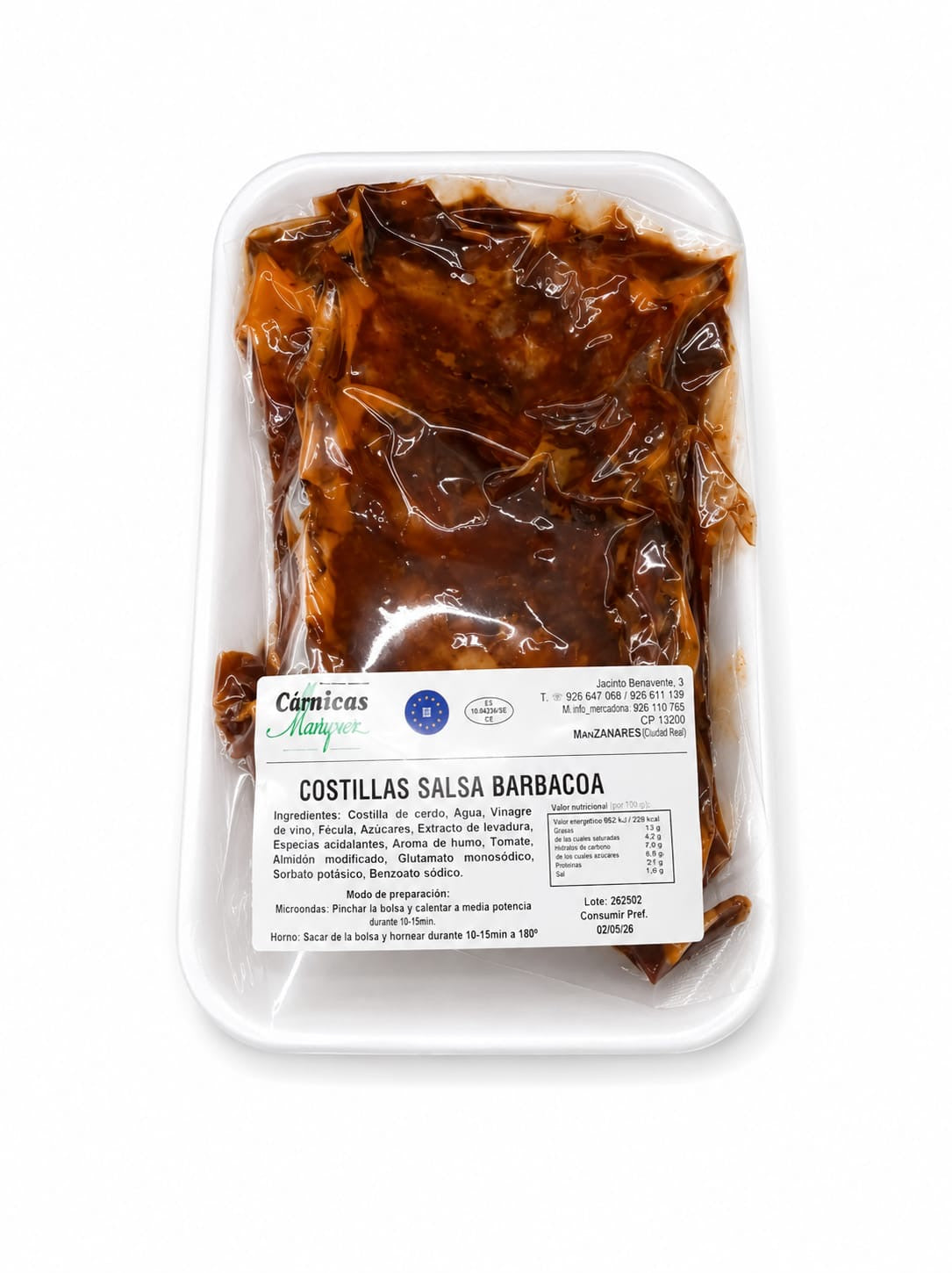 Costilla barbacoa 450gr aprox.
