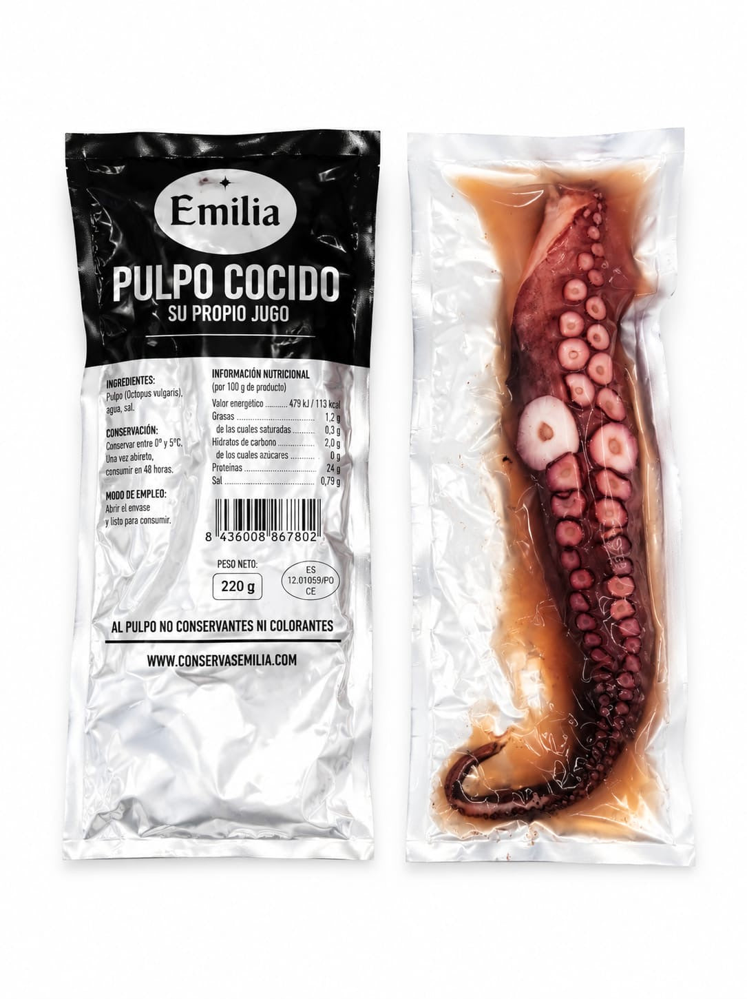 Pulpo cocido Emilia