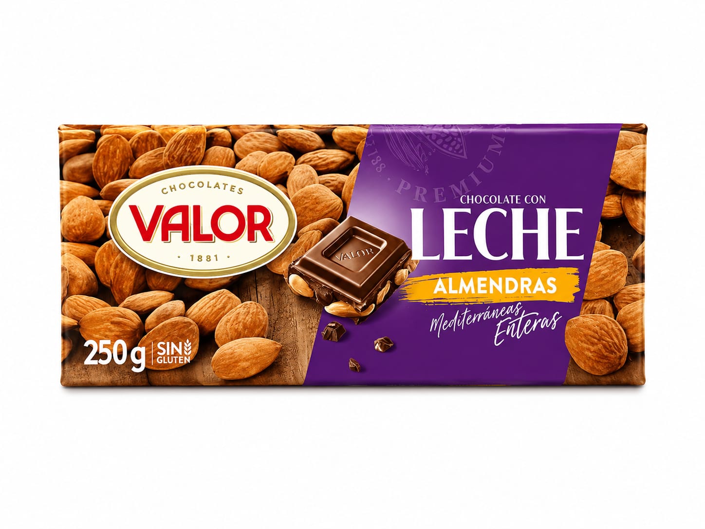 Chocolate Almendras con Leche Valor