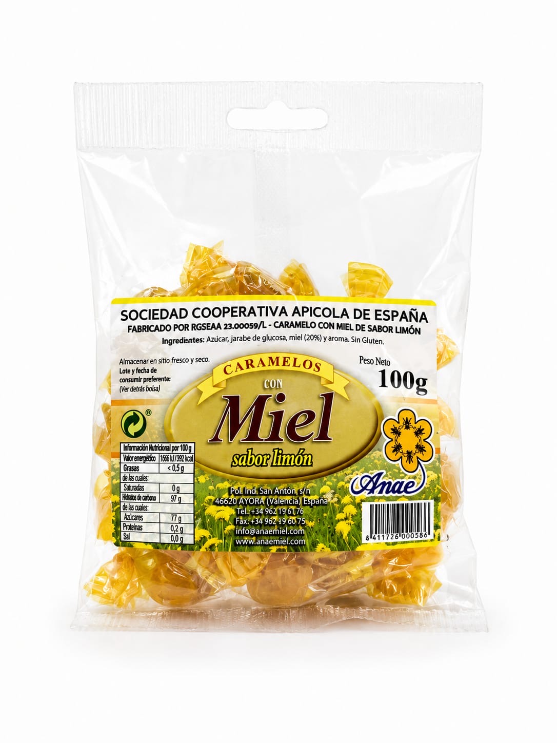 Caramelos con Miel y Limón
